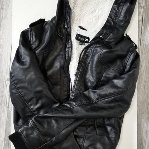 Faux leather jacket